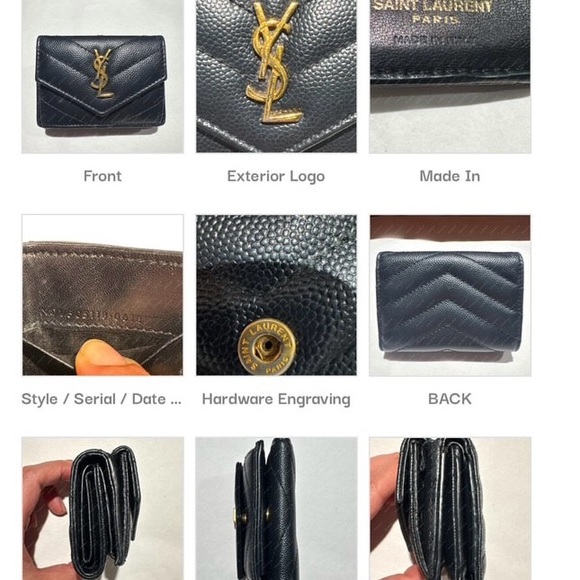 Authentic- YSL Cassandra Ultra Compact- Wallet -Tri fold - Picture 13 of 14